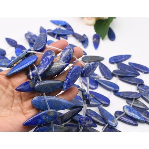 13-18x40-50mm wholesale natural Original Lapis lazuli Stone Beads Water Drop Beads 15.5"