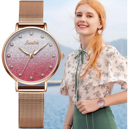 SUNKTA Watches For Women Watch Reloj Mujer Zegarek Damski Montre Femme Relogio Feminino Relojes Para Mujer Zegarki Damskie+Box