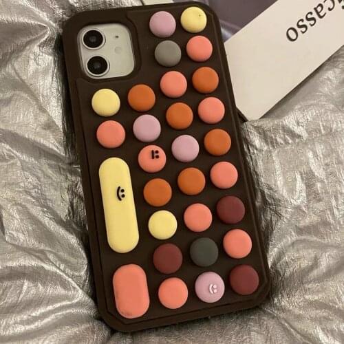 3D Creative Clay Keyboard Case for iPhone 12 Pro Max Back Phone Cover for 12 11 Pro Max X XS XR 8 7 Plus SE 2020