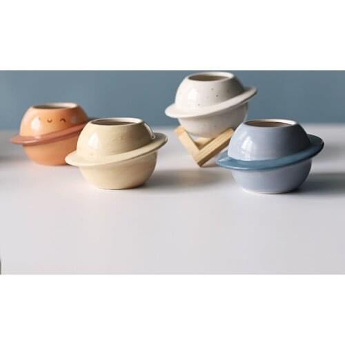 Planet flowerpot gift cartoon style simple and fleshy planting star sky lovely personalized plant potted birthday gift