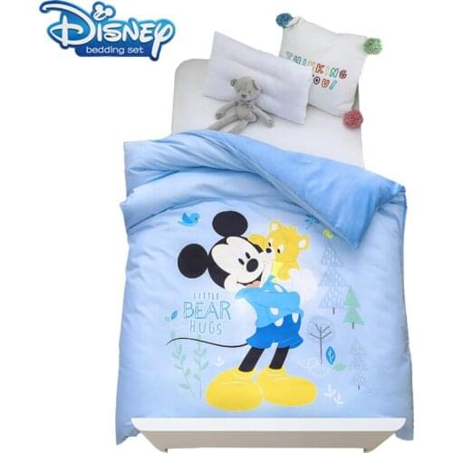Disney cartoon blue Mickey mouse Flannel Duvet Cover Soft Winter Thick Comforter Twin 120x150cm for kids Quilt Cover For Bedroom