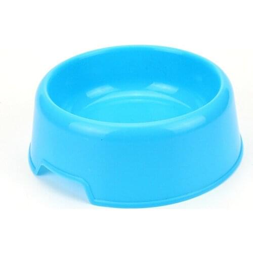 Economical Plastic Pet Bowl Candy Color Dog Bowl Round Single Bowl Cat Bowl Food Bowl Pet Food Rice Bowl