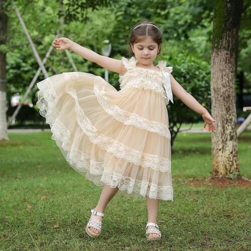 Kaiya Angel Princess Dress For Girls Clothes Flower Girl Dresses Lace Tulle Summer Kids Clothes Wedding Dresses Children