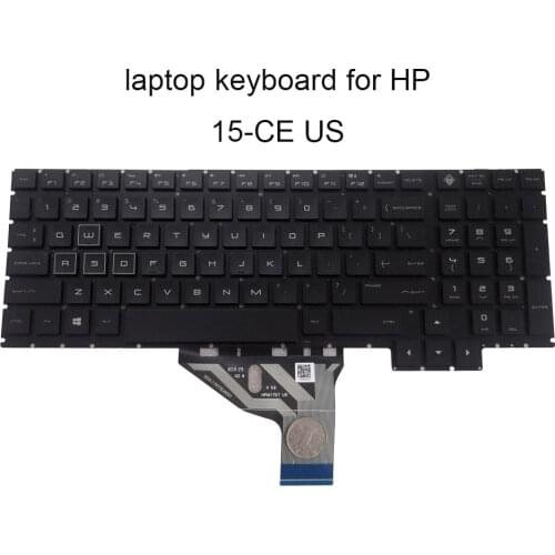 Backlit keyboard for HP OMEN 15 CE CE008CA black Replacement keyboards US English Language red keys L19840 001 top fashion