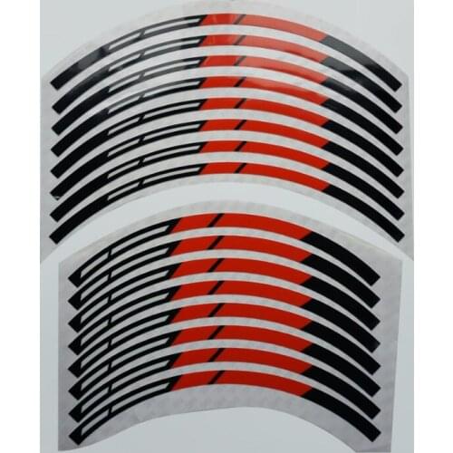 KUNGFU GRAPHICS Custom Motocross Décor Wheel Rim Stickers 21'' x 18'' Self-Adhesive Vinyl Decals, Red Black