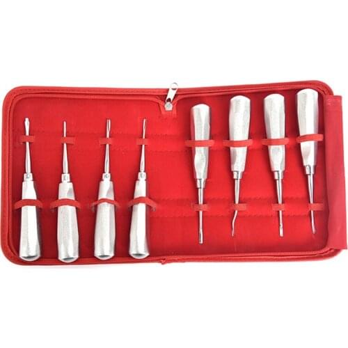 8pcs/set Dental minimally invasive elevator tooth extraction elevators Metal handle