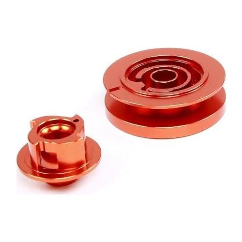 CNC Metal Rope Wheel and Turbine for Easily Starting Pull Starter Set Fit for 1/5 HPI ROVAN ROFUN KM GTB TS BAJA 5B 5T 5SC