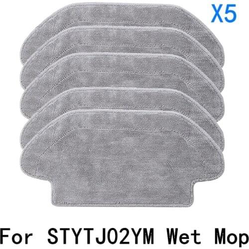 5PCS Washable Wet Mop Accessories for Xiaomi Mijia Mi Robot Vacuum Mop Pro Mijia STYTJ02YM Robotic Vacuum Cleaner Viomi V2 P