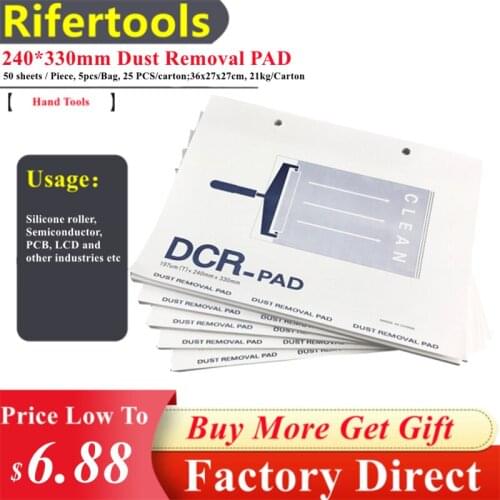 Disposable Peelable Dust Removal 330 x 240mm DCR Sticky Pad for Silicone Sticky Roller Use Cleanroom Dust Removal Tacky Paper