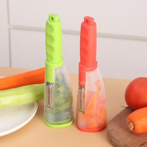 Peeler With Rubbish Bin Stainless Steel Multi-function Vegetable Peeler Cutter Peeler Potato Carrot Grater Kitchen Tool Gadgets