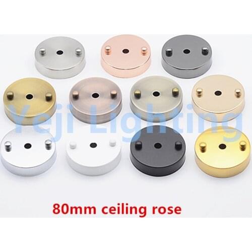80mm ceiling rose ceiling canopy for E27 chandeliers led pandent light lamp base ceiling plate iron metal lighting accessories