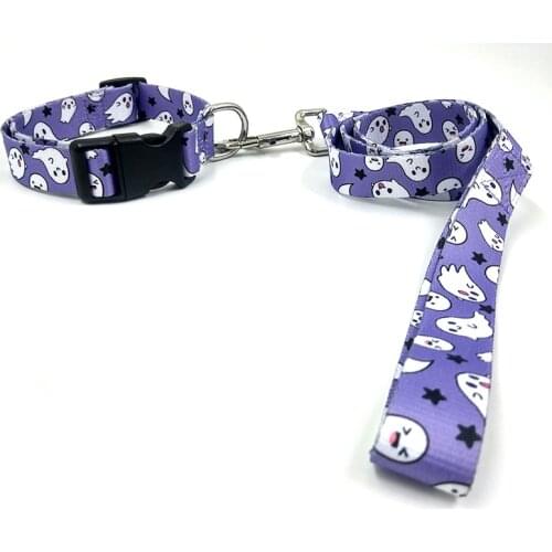 Halloween dog collar dog leash holiday dog collar dog leash pet collar halloween pet leash for small medium large dogs