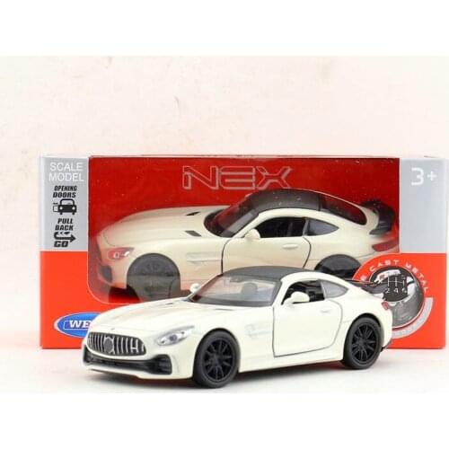 Welly DieCast Metal Model/1:36 Scale/AMG-GTR Super Racing Toy Car/Pull Back Educational Collection/For Childrens Gift