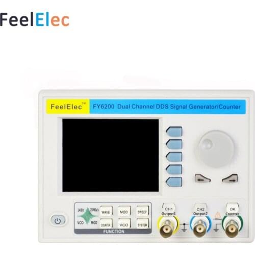 FeelElec Signal-Generator DDS Arbitrary Waveform FY6200-60M Signal-Source-Frequency-Counter Dual-Channel