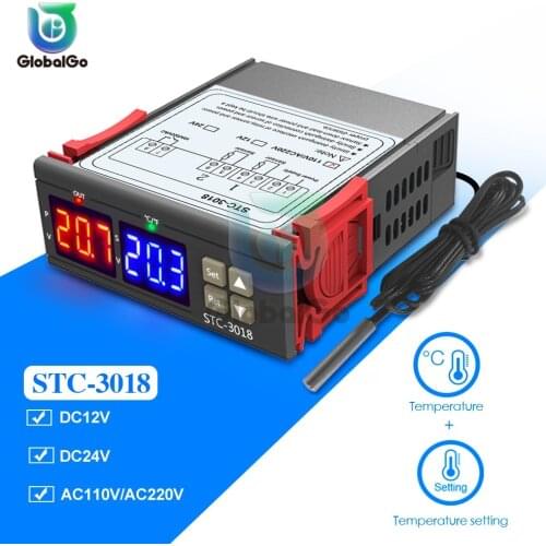 Temperature Controller Temperature Thermostat 12V 24V 110V 220V STC 3018 Home Temp Temperature Control