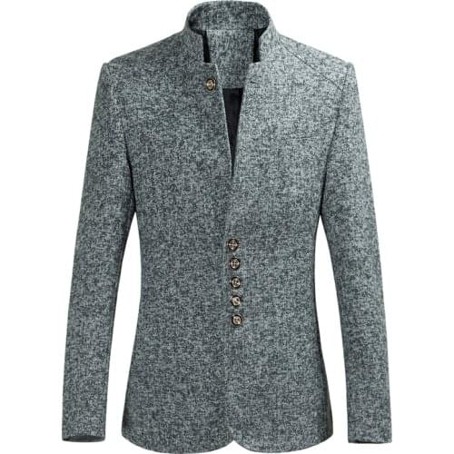 2020 Spring Autumn Luxury Men Blazers Casual New Fashion Brand High Quality Slim Fit Suit Chinese Jacket