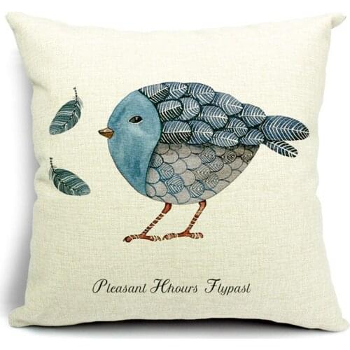 High Grade Pillow Covers Lover Birds Wedding Gift New Fashion Hot Sell45X45CM Linen Pillow Cover\Home Decorative cushion case