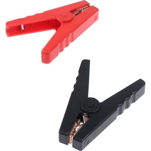 1/2pcs 100a Electrical Crocodile Alligator Car Battery Micro Insulated Clips Clamps Connector 90mm For Electric Project