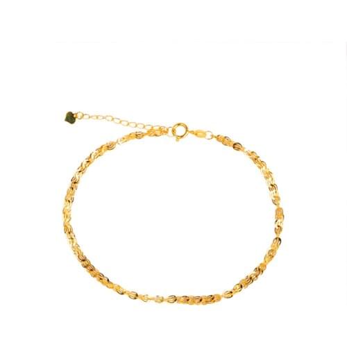 NYMPH Fine Jewelry Real 18K Gold Bracelet AU750 Adjustable Full Phoenix Tail Chain for Womens Wedding Gift S538