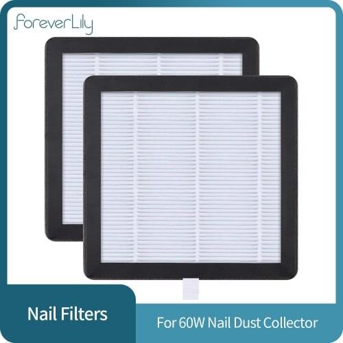 1/2 Pieces 60W Nail Dust Collector Filter Manicure Machine Original Accessories Screen Plate Suction Nail Art Drill Filters
