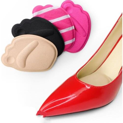 1 Pair Forefoot Insoles Shoes Sponge Pads High Heel Soft Insert Anti-Slip Foot Protection Pain Relief Women Shoes Insert Cushion