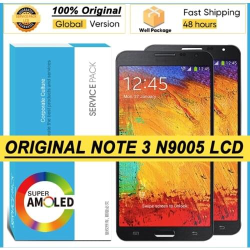 100% Original 5.7" Super Amoled Display for SAMSUNG Galaxy Note 3 N9005 Full LCD Display Touch Screen Repair Parts
