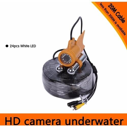 24PCS LED 600TVL 20M Underwater AV Fishing Camera CR-006A-20