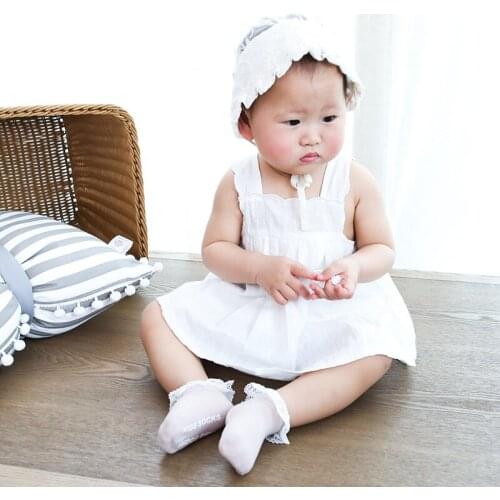 3pair Baby Socks Spring And Summer New Pure Color Children Princess Cotton Stereo Accessories Boneless Antiskid Socks 0-3 Year