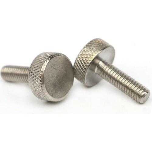 3pcs M3 stainless steel round head hand screws pineapple grain knurled flat header handle screw 6mm-20mm long