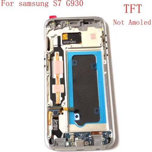 5.1" TFT version For Samsung Galaxy S7 SM-G930F G930F G930FD Lcd Screen+display+Touch Glass Frame Assembly Replacement