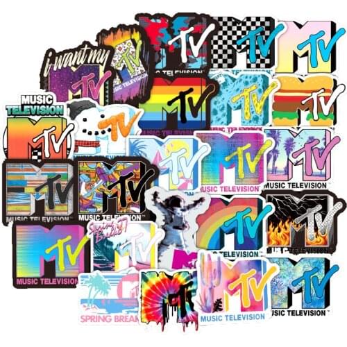 50pcs MTV Stickers For Laptop Luggage Fridge Notebook Skateboard Funny Graffiti Sticker