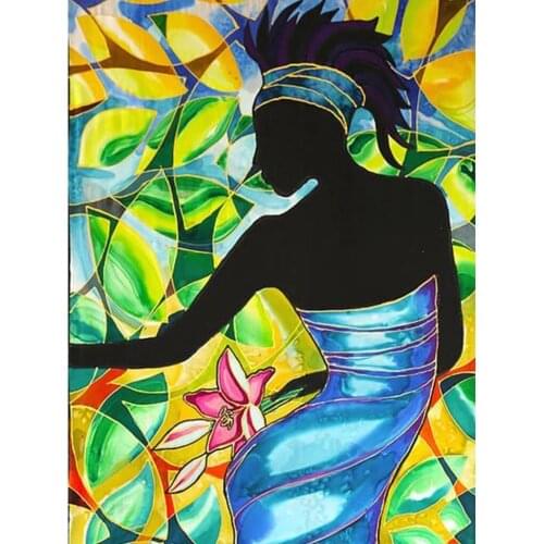 New Diamond Embroidery African woman 5d Diamond Painting Full Square round Rhinestones Portraits Picture Mosaic home decor