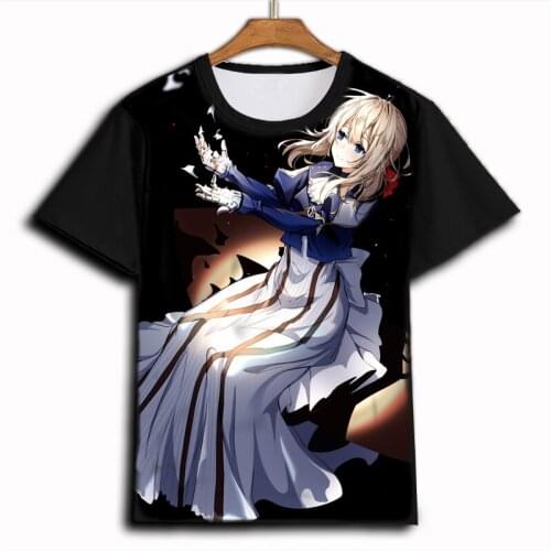 Anime Violet Evergarden T Shirt Manga Unisex Women Man T-Shirt Cosplay Cos
