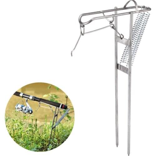 Automatic Sea Fishing Rod Stand Stainless Steel Spring Folding Pole Holder Outdoor Accesories
