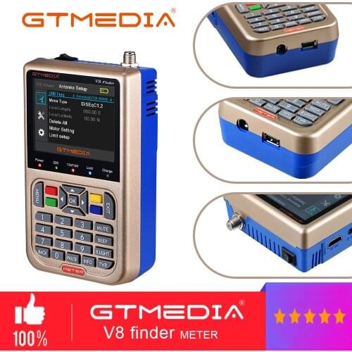 GT MEDIA /Freesat V8 Finder Meter DVB-S2/S2X Digital Satellite Finder High Definition Sat Finder Satellite Meter Satfinder 1080P