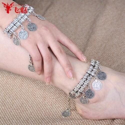 Belly dance Indian dance costumes accessories chain Belly dancing Charm Bracelet, ankletsBracelet, anklets