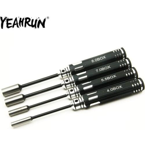 RC Model Tools Hex Screwdrivers Outer Hex Nut Socket Wrench Sleeve Wheel Spanner 4.0/5.5/7.0/8.0mm RC Repair Tools