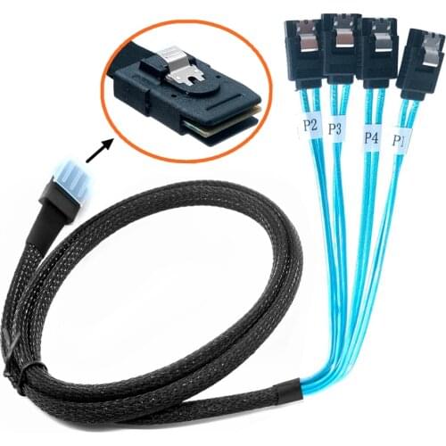Mini SAS 36P SFF-8087 to SATA 7P Hard Disk Data Sync Server Breakout Cable Cord Computer Cables & Connectors переходник