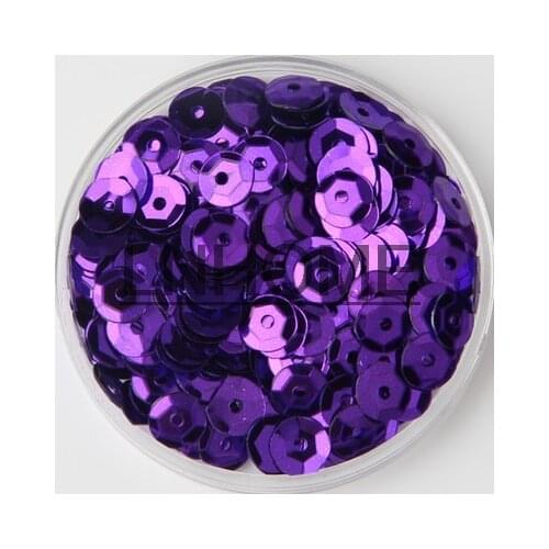 50g 5mm Cup Sequins for Craft Purple Round Loose Sequins Paillettes Children DIY Sewing Wedding DIY Accessories Spangles