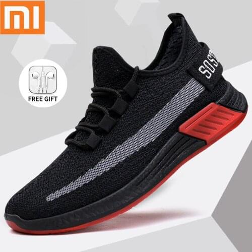 Xiaomi Mens Running Shoes 2021 New Trend Sports Tennis Sneakers Men Comfortable Soft Sole Lightweight Non-slip Shoes