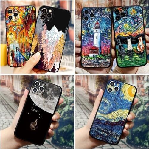 Soft TPU Case For Samsung S21 Ultra S20 S8 Plus A30 A10s S7 Edge A42 A41 A12 A91 A8 Note 20 10 M31 M51 3D Emboss Art Phone Case