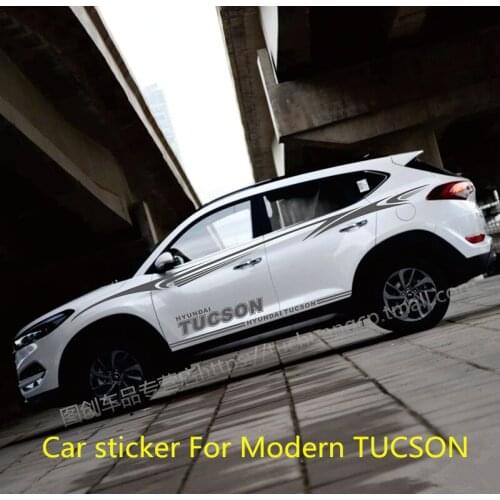 For Hyundai Modern TUCSON car stickers pull flower body stickers TUCSON appearance modified creative decorative color stickers