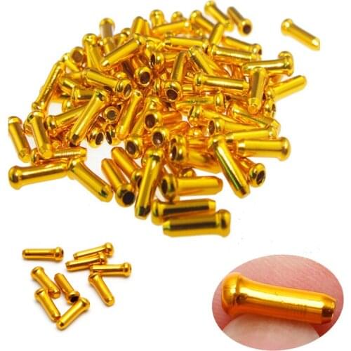 100Pcs Aluminum variable speed cable head brake gear cable end cap ferrule for bicycle MTB brake