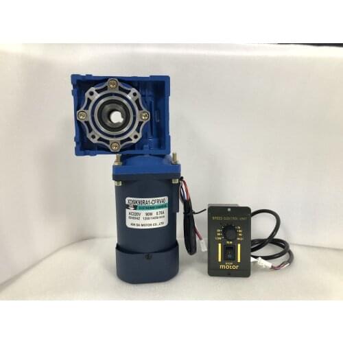 90W 220v worm gear motor(motor + governor) RV40 single-phase AC motor can CW and CCW motor