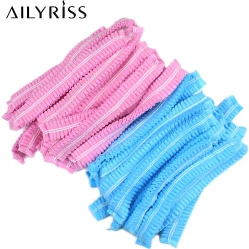 Disposable 20/40 PCS Non-woven Elastic Cap Hair for Eyelash Grafting Fabric Makeup Hair Net Caps Sterile Makeup Hat