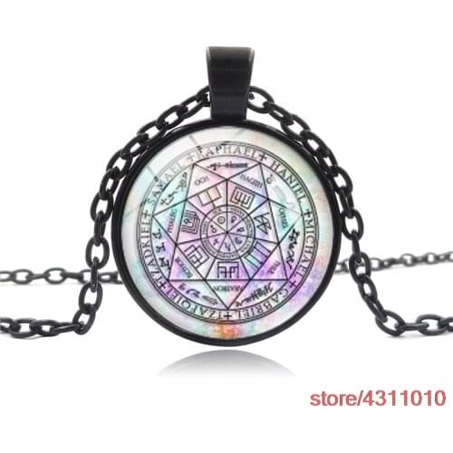 2020 fashion trendy TAROT ouija board pendant necklace glass metal pendant necklace for women men jewelry accessories