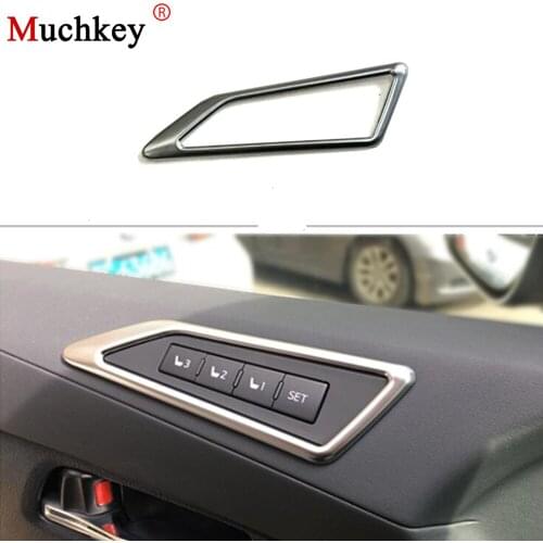For Toyota Alphard 2016 2017 2018 Seat Memory Adjustment Switch Cover Frame Right Drive Or Left Drive Version Abs Chrome 1Pcs