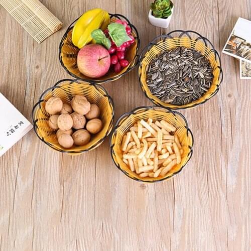 18cm Plastic Hollow Plastic Storage Tray Snack Nut Candy Fruit Plate Dessert Tray Jewelry Organizer Cosmestic Storage Basket