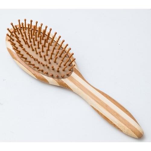 Professional Bamboo Hair Brush/Hair Wide Tooth Comb Detangling Bamboo Massage Custom Hair Brush Pressing Comb