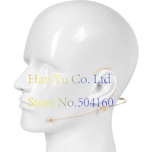 Professional Ear Hanging Headset/Headworn Microphone for Shure Body-pack Transmitter Skin Color Mini XLR TA4F Plug